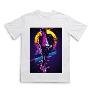 Michael Jackson "LIVE"  Customized Fan White Graphic T-Shirt